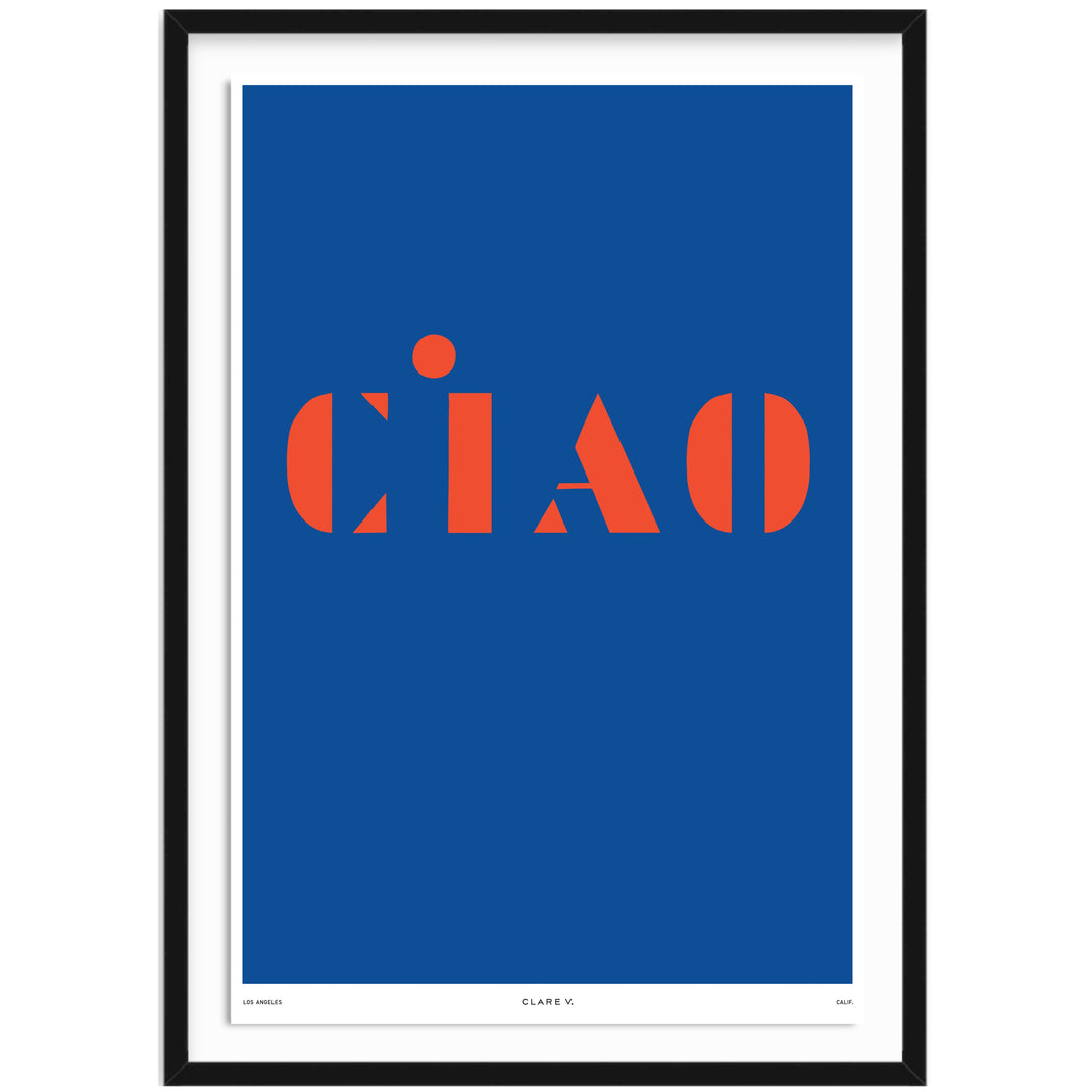 Blue and red print