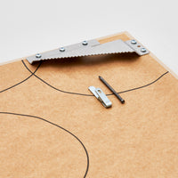 Kraft paper backing and all hanging hardware